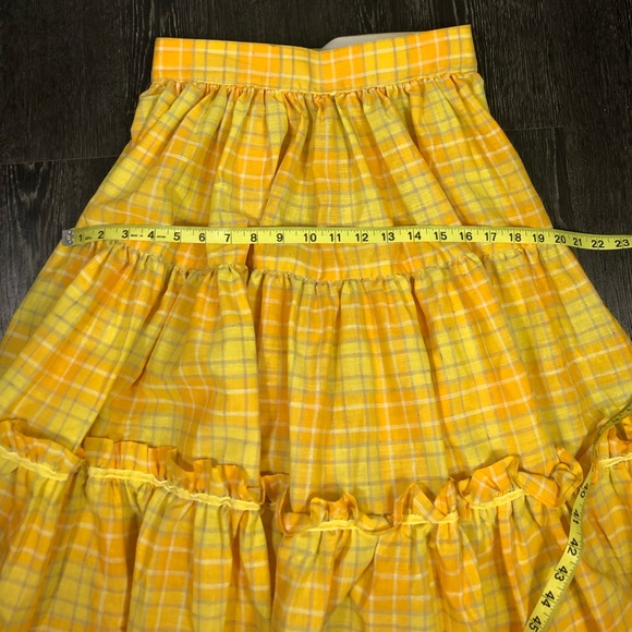 Vintage Plaid Two-Piece Matching Top & Skirt Set - Picture 10 of 13